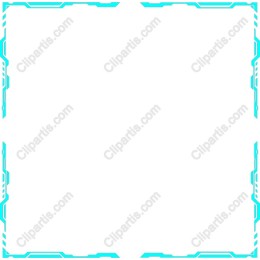 Futuristic Neon Blue Frame