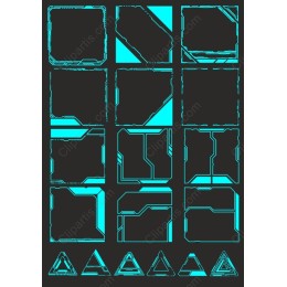 Futuristic Frame Cliparts Bundle - Set