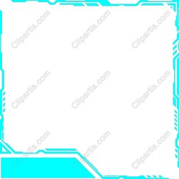 Futuristic Turquoise Frame