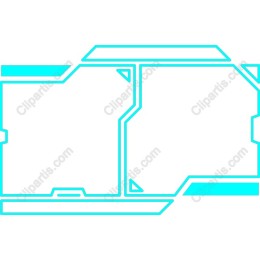 Modern Turquoise Geometric Frame