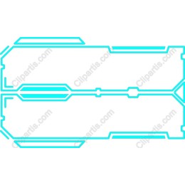 Tech-Inspired Frame in Cyan