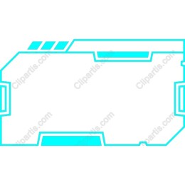 Futuristic Cyan Frame