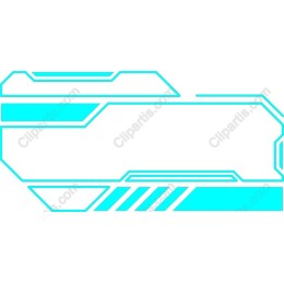 Futuristic Cyan Frame