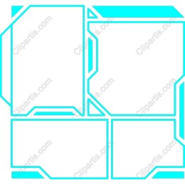 Modern Geometric Cyan