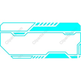 Futuristic Frame - Cyan Outline