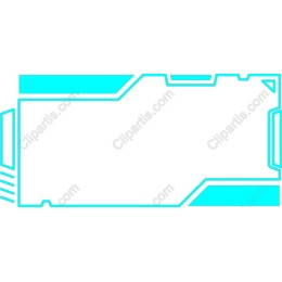 Modern Cyan Outline Frame