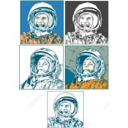 Astronaut Portraits Set