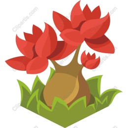 Vibrant Red Flower Bush