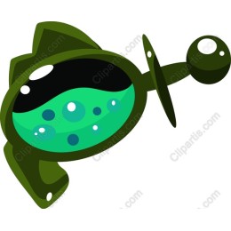 Cartoonish Green Spaceship