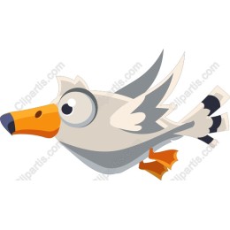 Whimsical Flying Bird