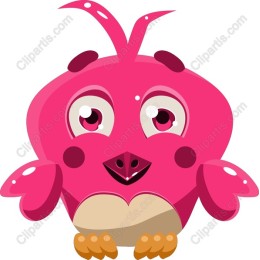 Playful Pink Bird