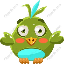 Cute Green Bird