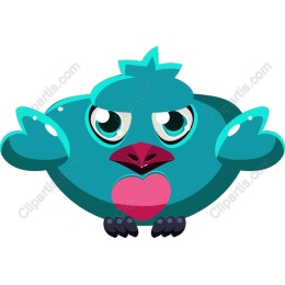 Charming Teal Bird