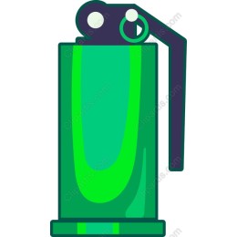 Vibrant Green Fire Extinguisher
