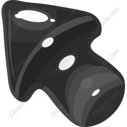 Sleek Black Modern Shape