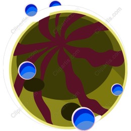 Abstract Swirl with Bubbles