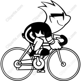 Cheerful Cartoon Cyclist