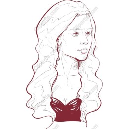Elegant Woman with Flowing Hair