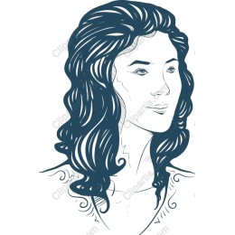Elegant Woman with Flowing Hair