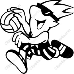 Energetic Volleyball Character