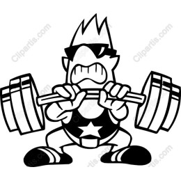 Cartoon Weightlifting Champion