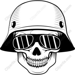 Skull in Helmet