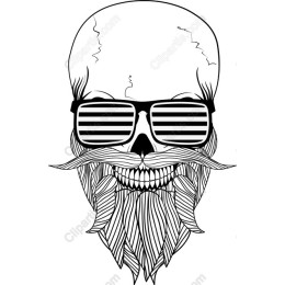 Trendy Skull with Sunglasses