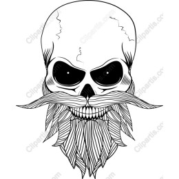 Intricate Skull with Mustache