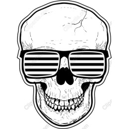Stylish Skull with Sunglasses