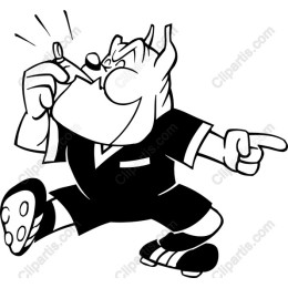 Energetic Cartoon Referee
