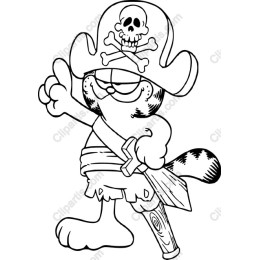 Whimsical Pirate Cat