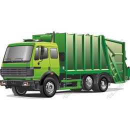 Green Garbage Truck
