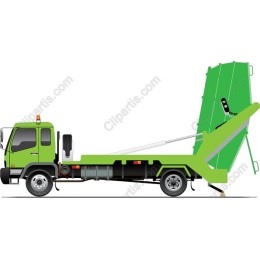 Green Garbage Truck