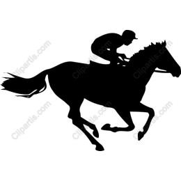 Galloping Horse and Jockey