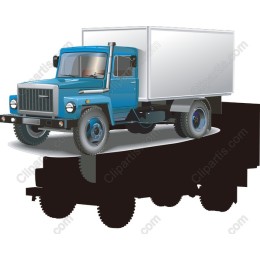 Classic Blue Delivery Truck