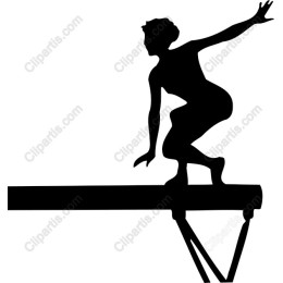 Gymnast on Balance Beam