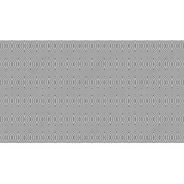 Elegant Black and White Oval Pattern