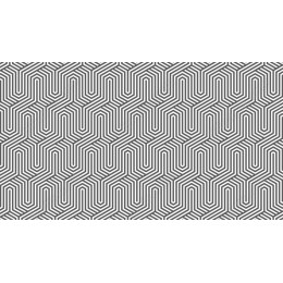 Geometric Harmony Black and White Pattern