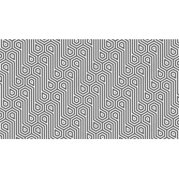 Black and White Geometric Hexagon Pattern