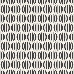 Chic Black and Beige Oval Pattern