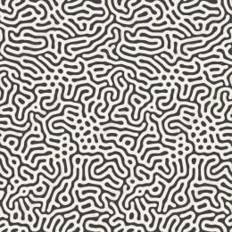Abstract Line Art - Seamless Black and White Pattern