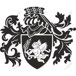 Heraldic Coat of Arms with Cherub