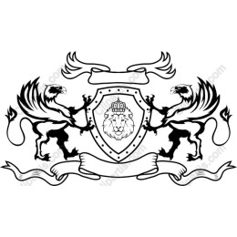 Majestic Griffin and Lion Coat of Arms