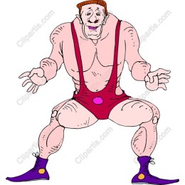 Cartoon Wrestler Character