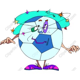 Cheerful Cartoon Soccer Ball