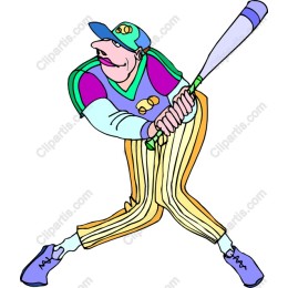 Dynamic Cartoon Baseball Player