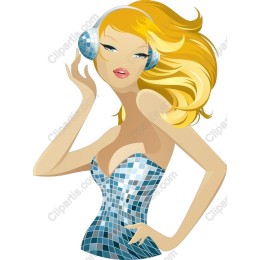 Chic Stylish Woman with Headphones