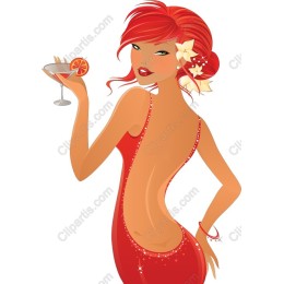 Glamorous Red Dress with Cocktail