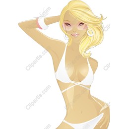 Stylish Summer Blonde Woman
