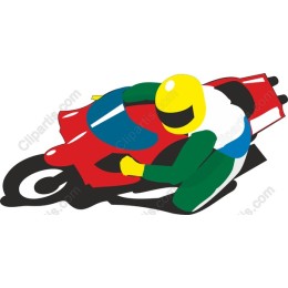 Vibrant Motorcycle Racer